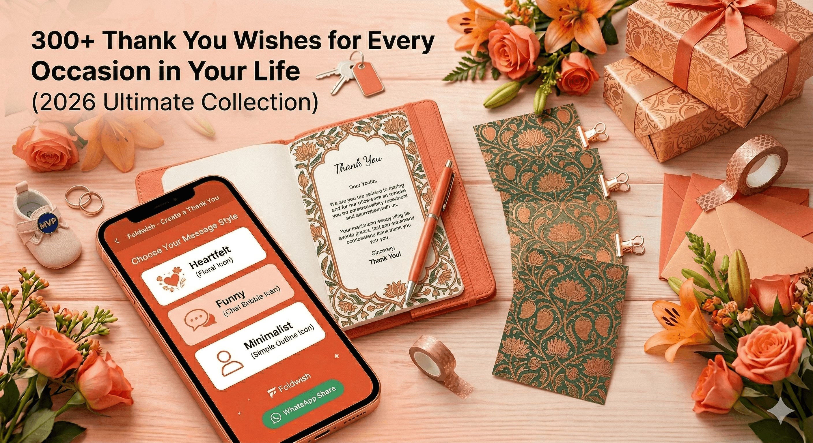 Friends laughing together while reading a funny thank you card